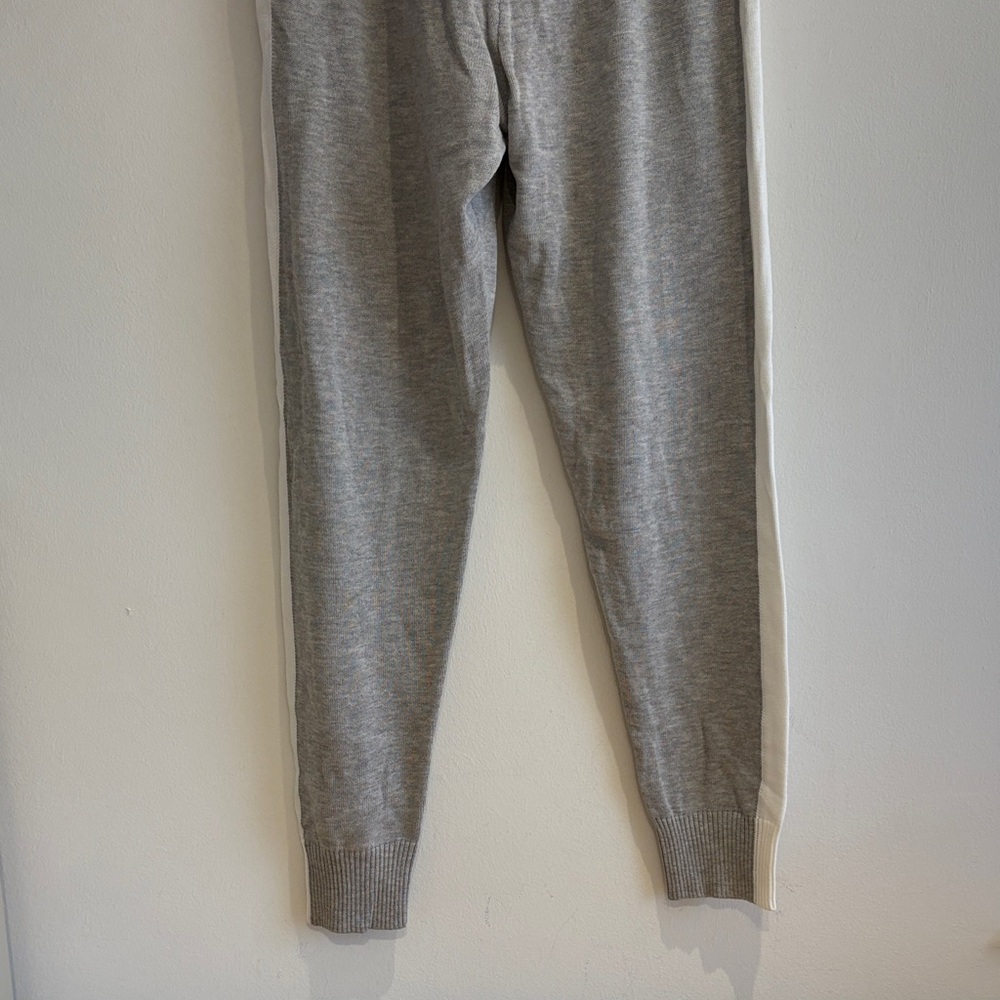Monrow Gray Joggers with Cream Side Panels and Blush Waistband - Picture 5 of 5